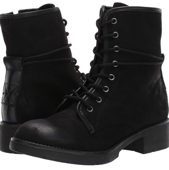 Rock & Candy by Zigi Hurley Faux Suede Ankle Lace-up Boots Black -7 - Picture 5 of 9